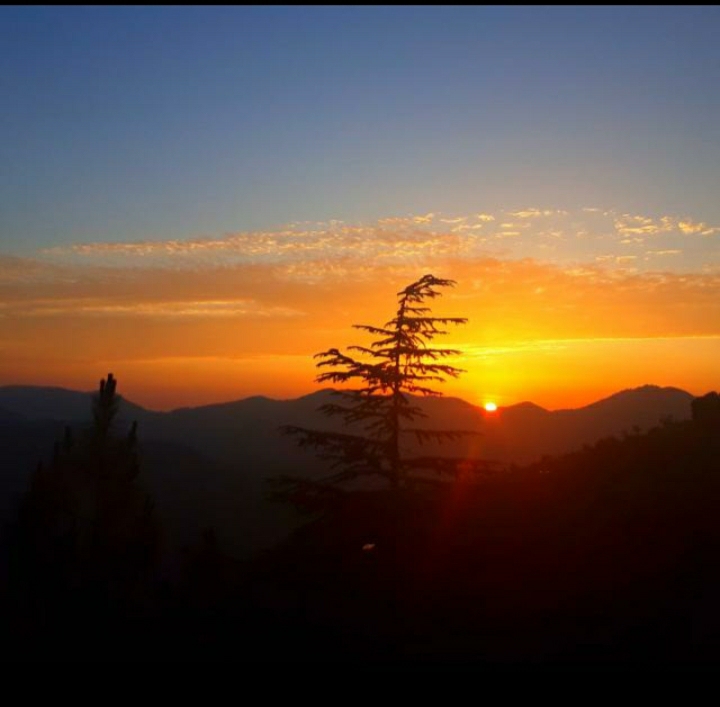 Mountain sunset